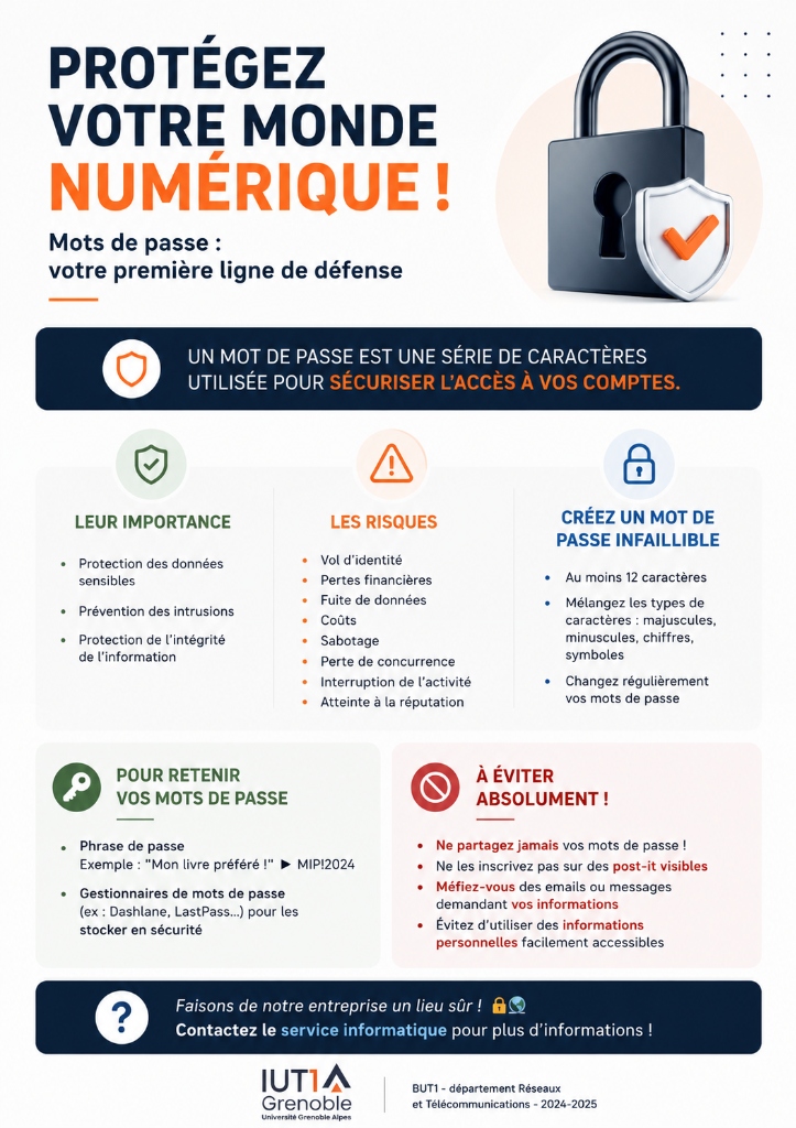 Affiche de sensibilisation à la cybersécurité